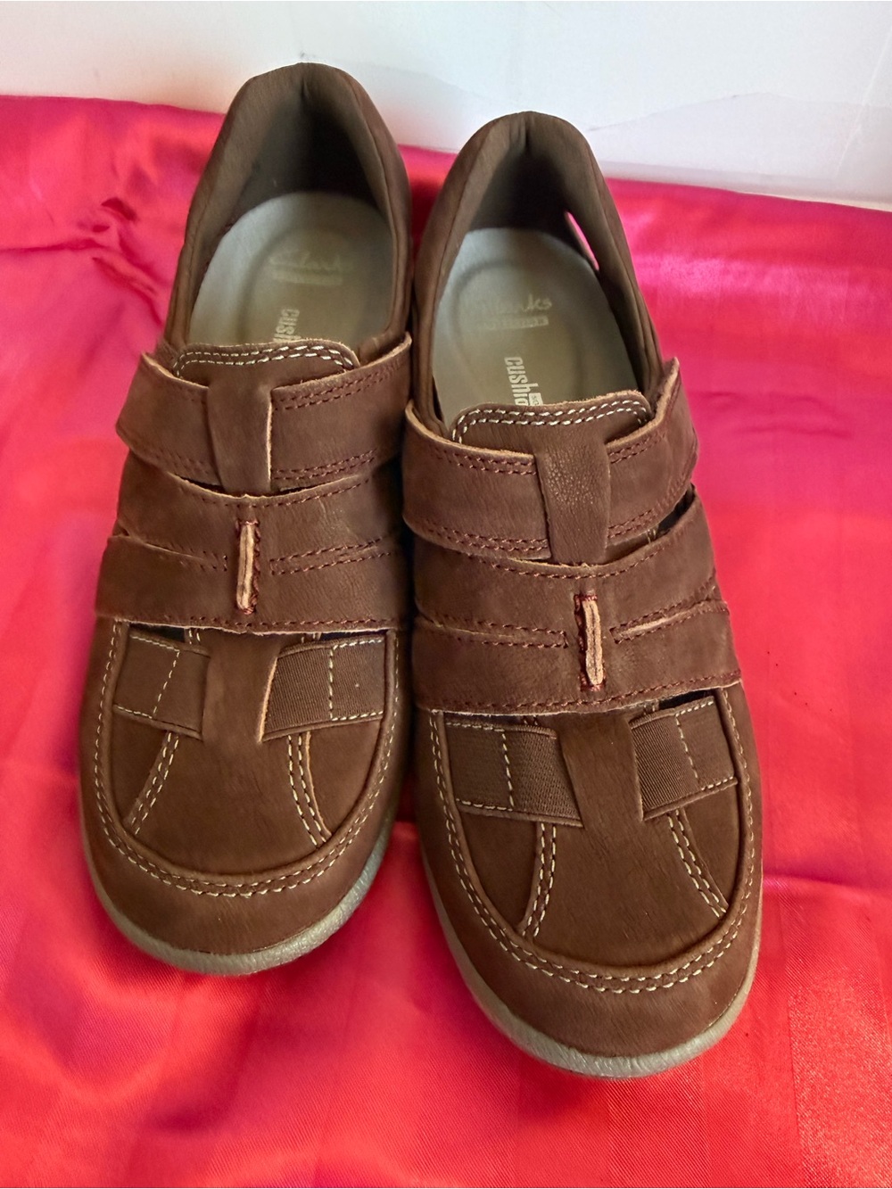 Clarks Collection Brown Leather Comfort Shoes Women’s Size 6.5